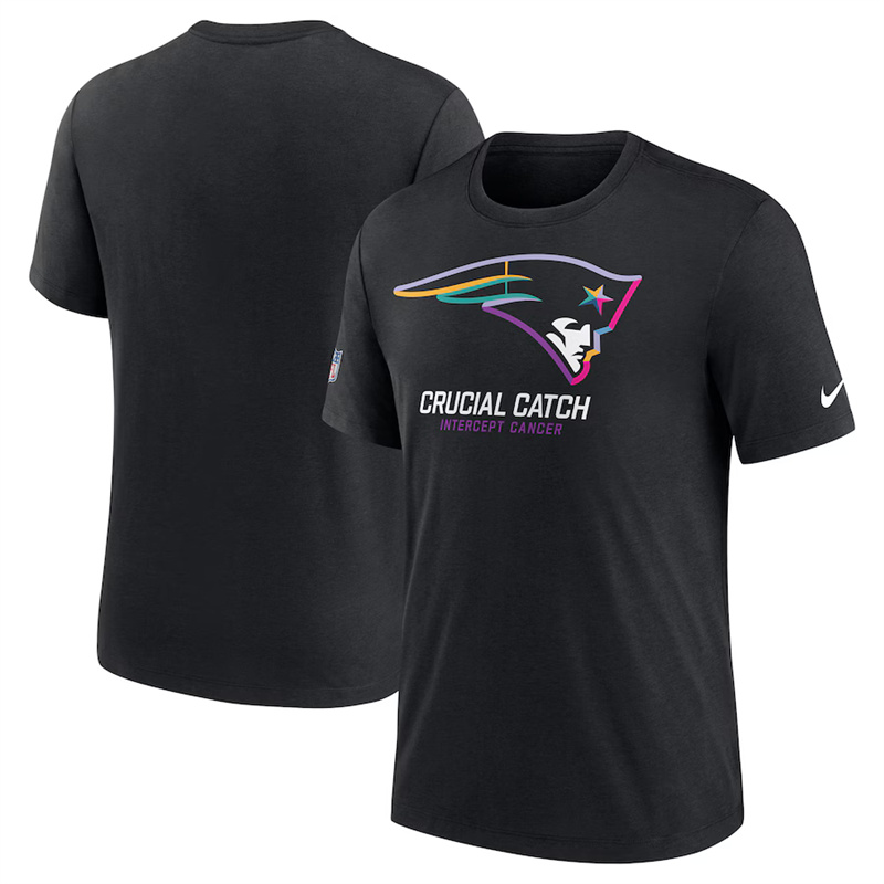 Men's New England Patriots Black 2024 Crucial Catch T-Shirt Men's New England Patriots Black 2024 Crucial Catch T-Shirt